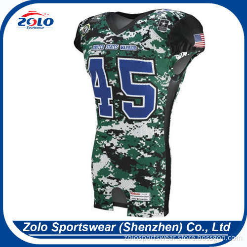 Best quality sublimated custom camo football jerseys